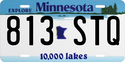 MN license plate 813STQ