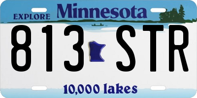 MN license plate 813STR