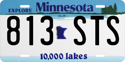 MN license plate 813STS