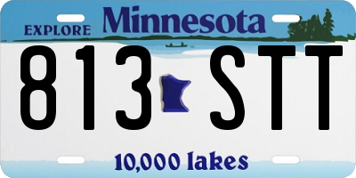 MN license plate 813STT