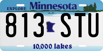 MN license plate 813STU