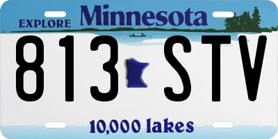 MN license plate 813STV