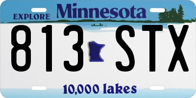 MN license plate 813STX