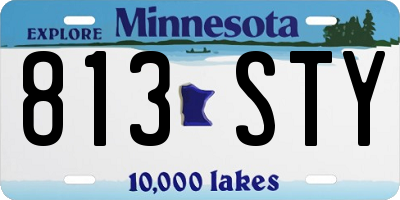 MN license plate 813STY
