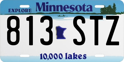 MN license plate 813STZ