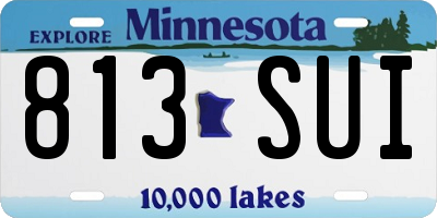 MN license plate 813SUI