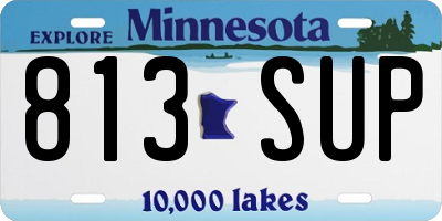 MN license plate 813SUP