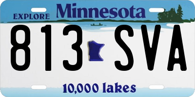MN license plate 813SVA