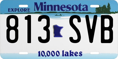 MN license plate 813SVB