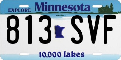 MN license plate 813SVF