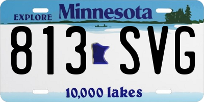 MN license plate 813SVG