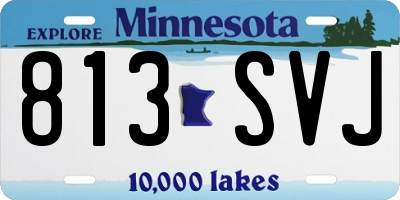MN license plate 813SVJ