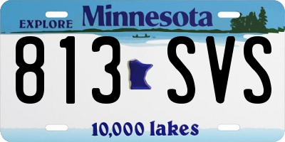 MN license plate 813SVS