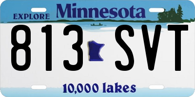 MN license plate 813SVT