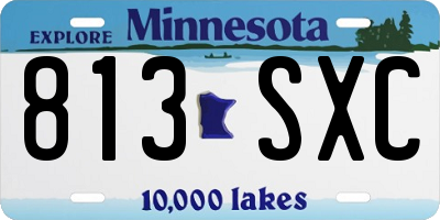 MN license plate 813SXC