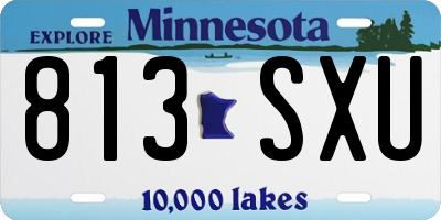 MN license plate 813SXU