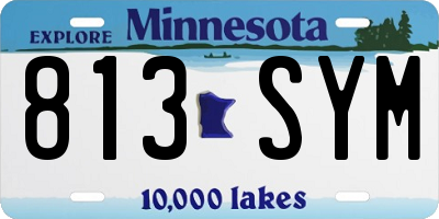 MN license plate 813SYM