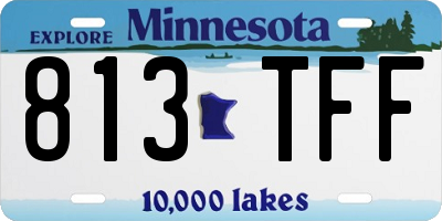 MN license plate 813TFF