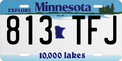 MN license plate 813TFJ