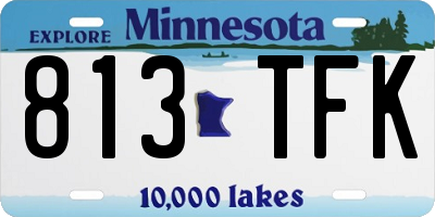 MN license plate 813TFK