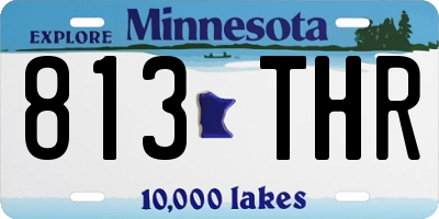 MN license plate 813THR