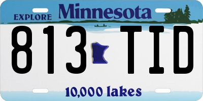 MN license plate 813TID