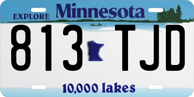 MN license plate 813TJD