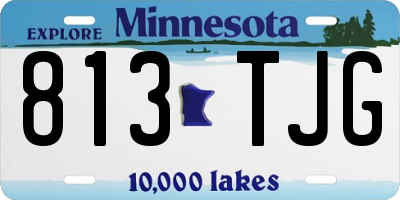 MN license plate 813TJG