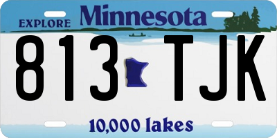 MN license plate 813TJK