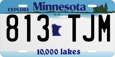 MN license plate 813TJM