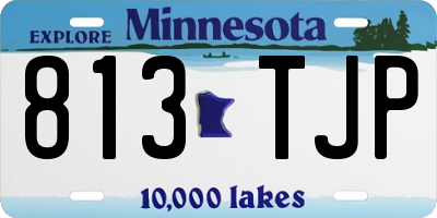 MN license plate 813TJP