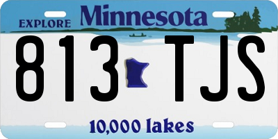 MN license plate 813TJS