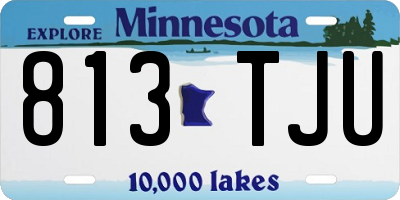 MN license plate 813TJU