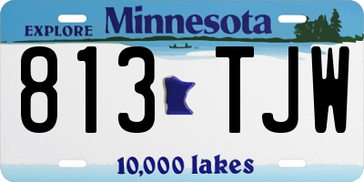 MN license plate 813TJW