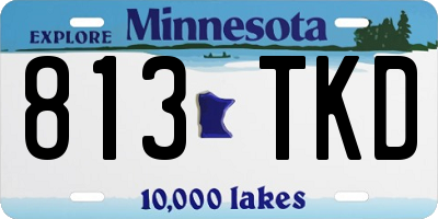 MN license plate 813TKD