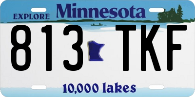MN license plate 813TKF