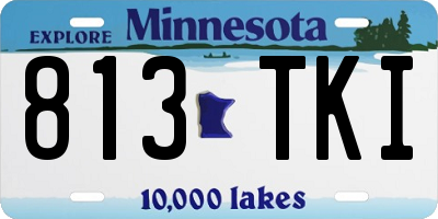 MN license plate 813TKI