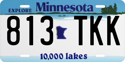 MN license plate 813TKK