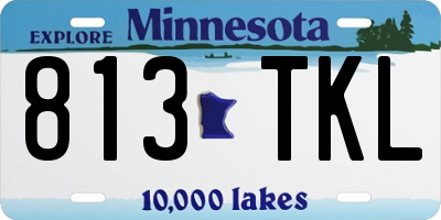 MN license plate 813TKL