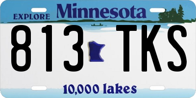 MN license plate 813TKS