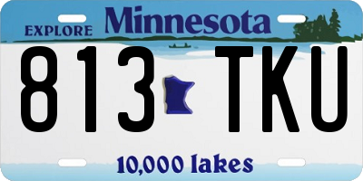 MN license plate 813TKU