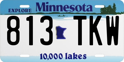 MN license plate 813TKW