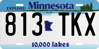 MN license plate 813TKX