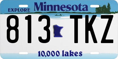 MN license plate 813TKZ