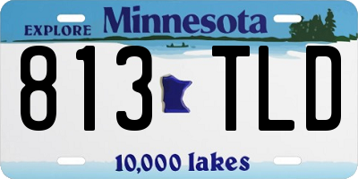 MN license plate 813TLD