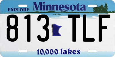 MN license plate 813TLF
