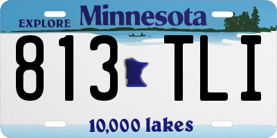 MN license plate 813TLI