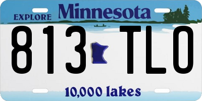 MN license plate 813TLO