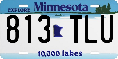 MN license plate 813TLU