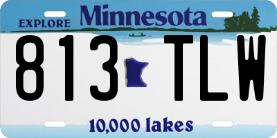 MN license plate 813TLW